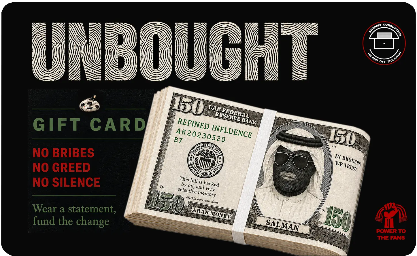 UNBOUGHT gift cards UNBOUGHT