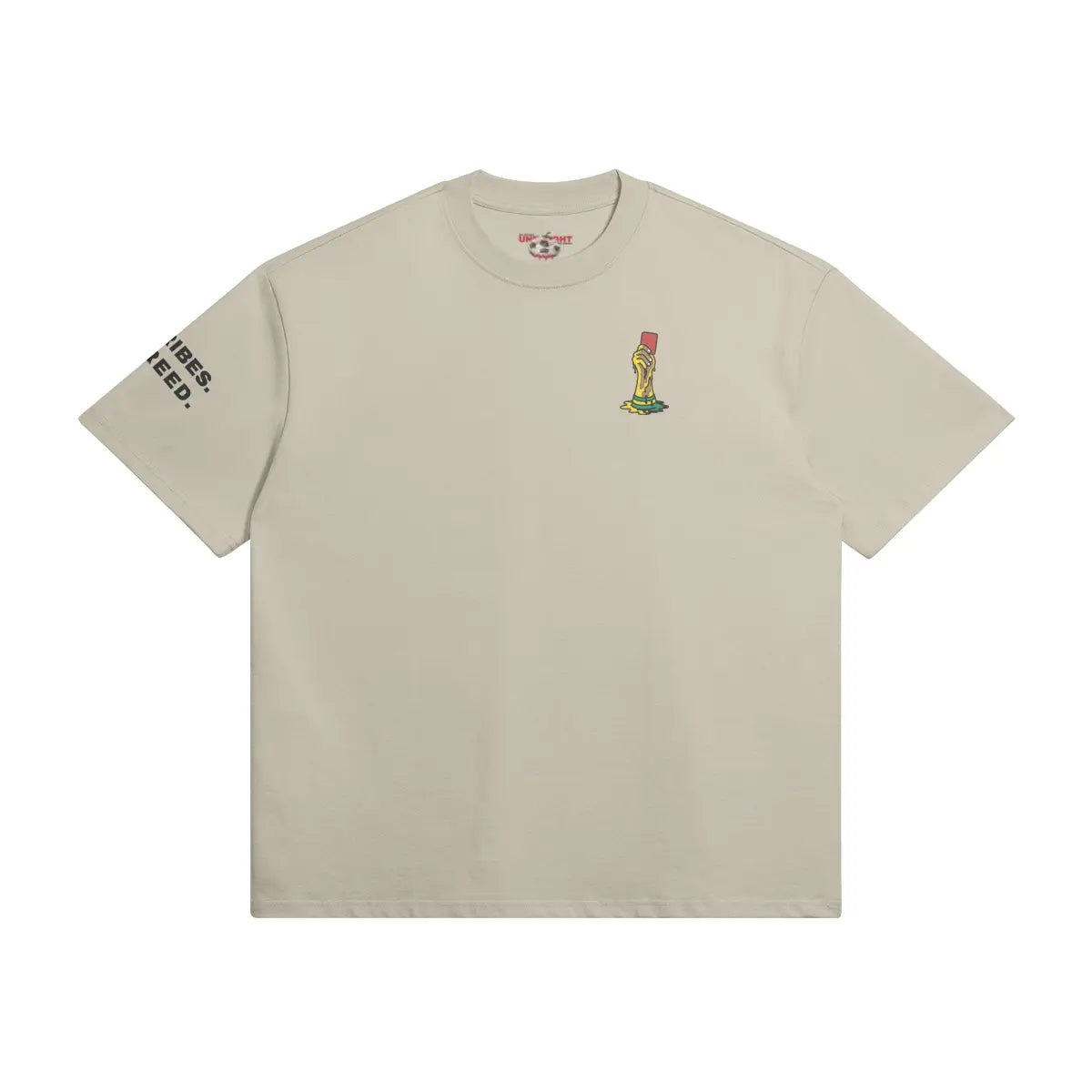425GSM cotton football tee with anti-corruption message by UNBOUGHT
