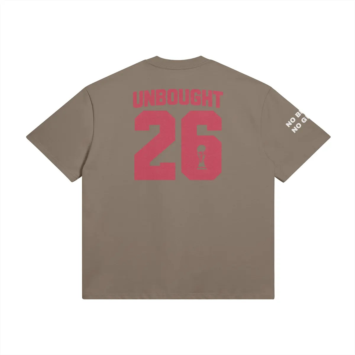 425GSM cotton football tee with anti-corruption message by UNBOUGHT
