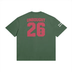 425GSM cotton football tee with anti-corruption message by UNBOUGHT