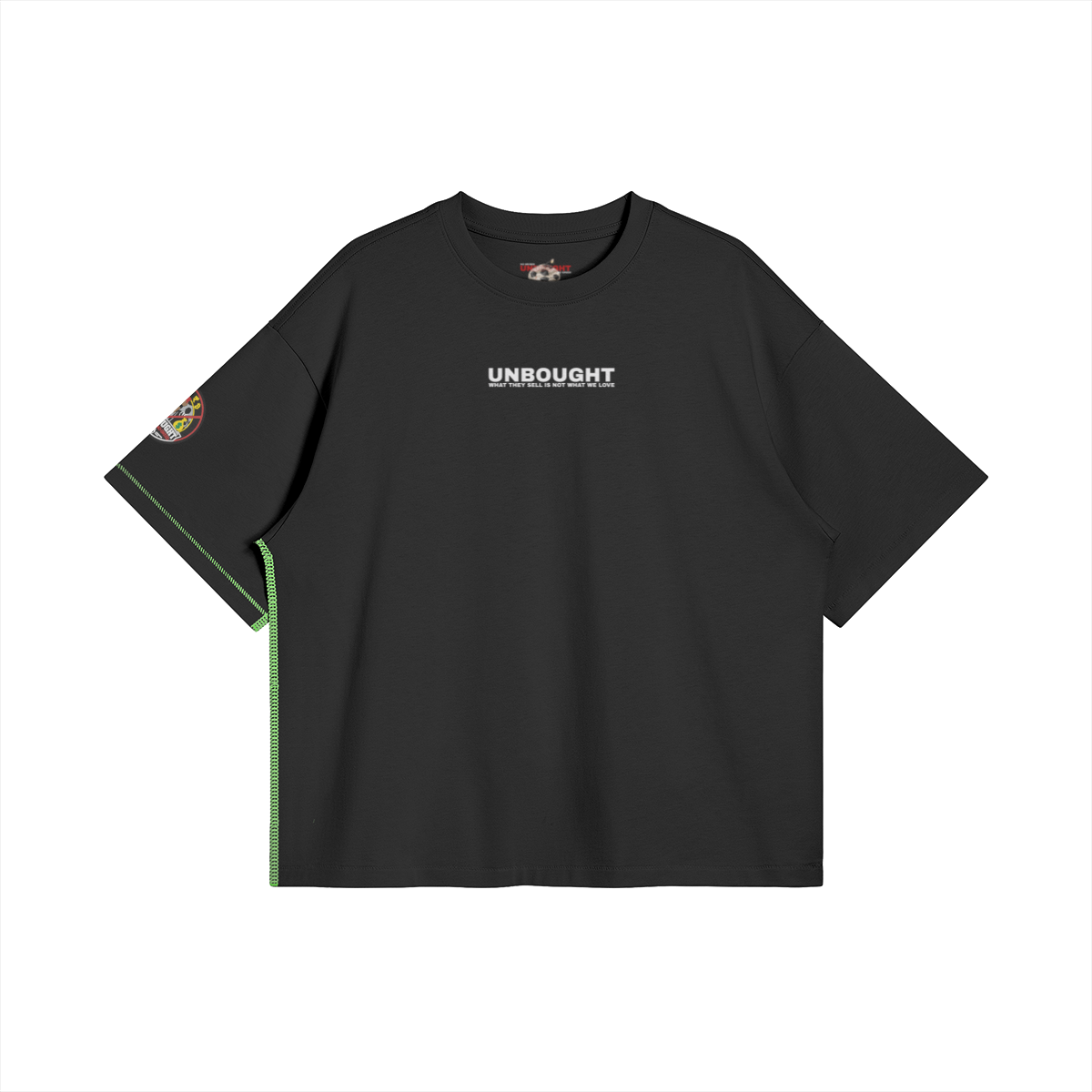 UNBOUGHT Neon Football Tee relaxed-fit cotton streetwear.