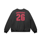 Oversized football streetwear sweatshirt with UNBOUGHT 26 design