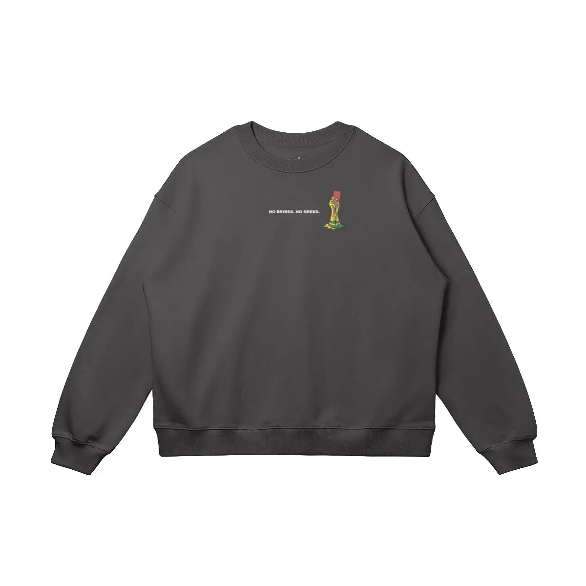 Oversized football streetwear sweatshirt with UNBOUGHT 26 design
