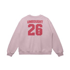 Oversized football streetwear sweatshirt with UNBOUGHT 26 design