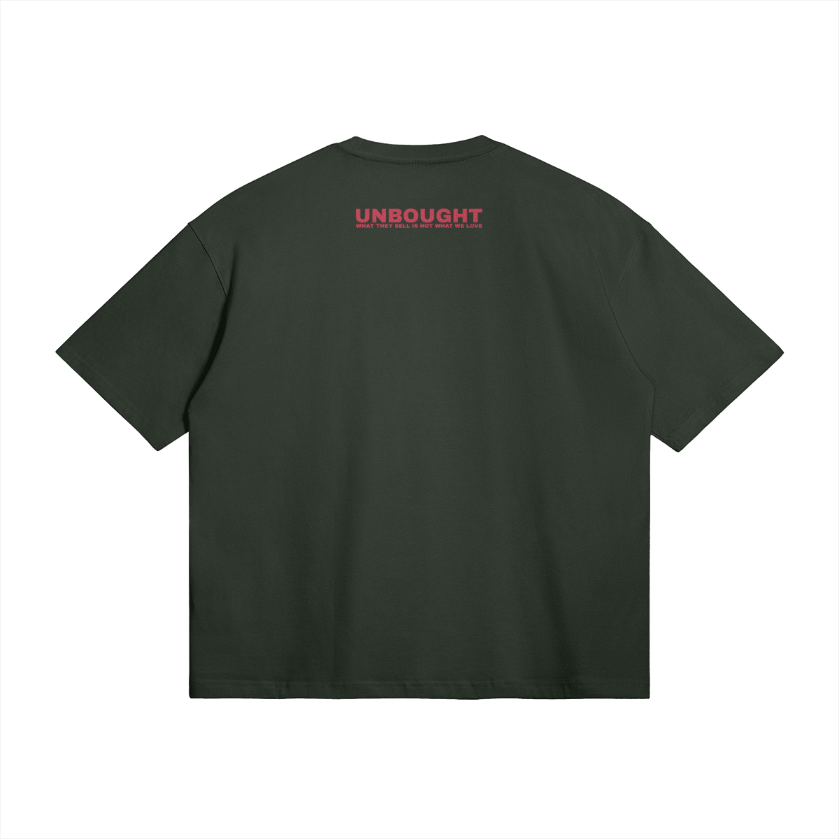 UNBOUGHT Simple Boxy Tee cotton football streetwear